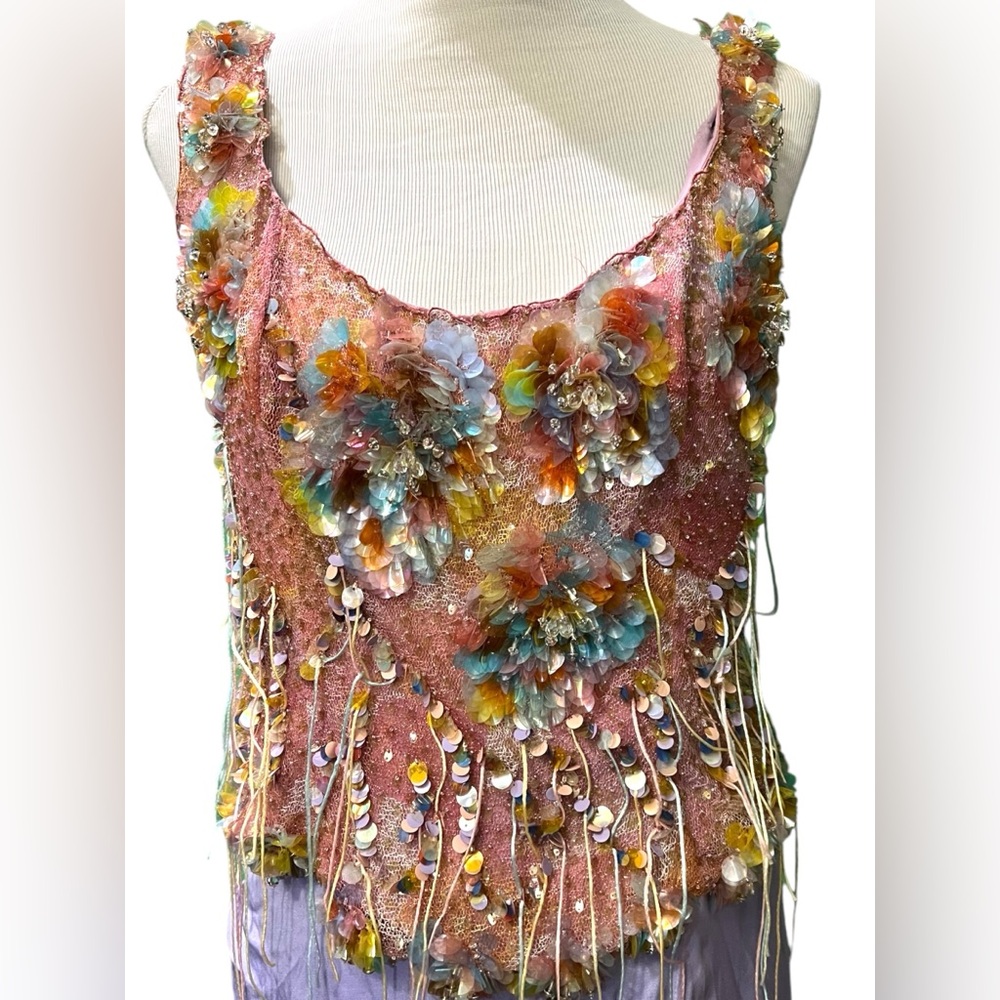 Vintage Bellville Sassoon by Lorcan Mullany Embroidered/beaded Top